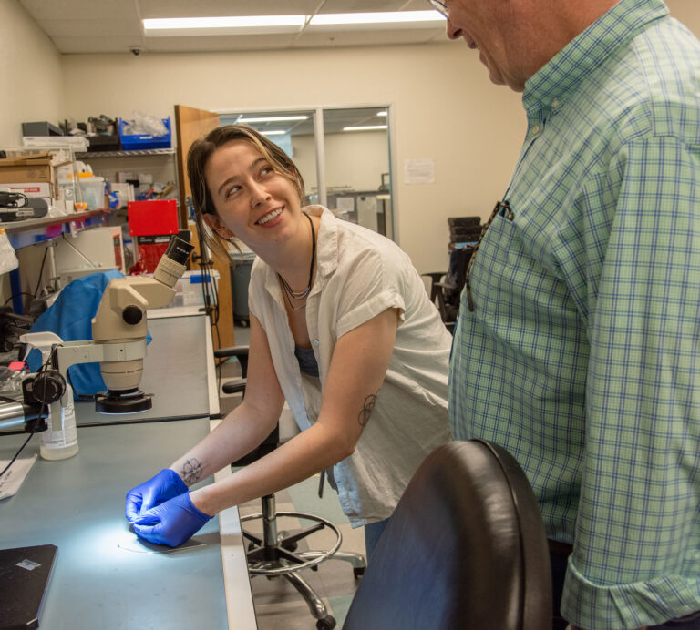 Viant engineers collaborating in medical device development lab